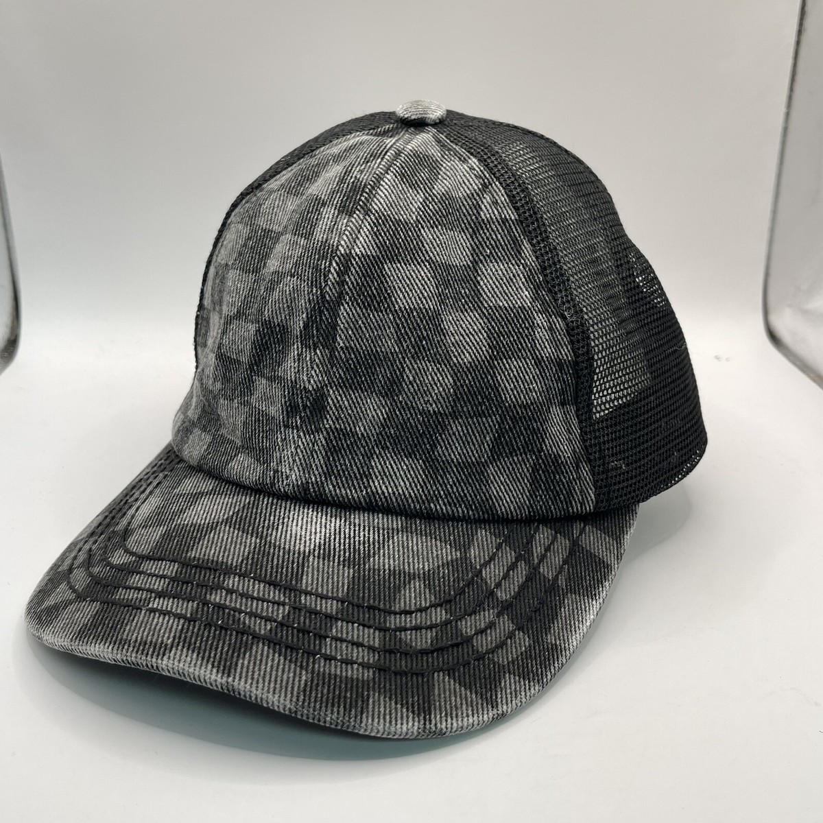 C.C Black Grey Plaid Hat - Criss Cross - Women display picture 1