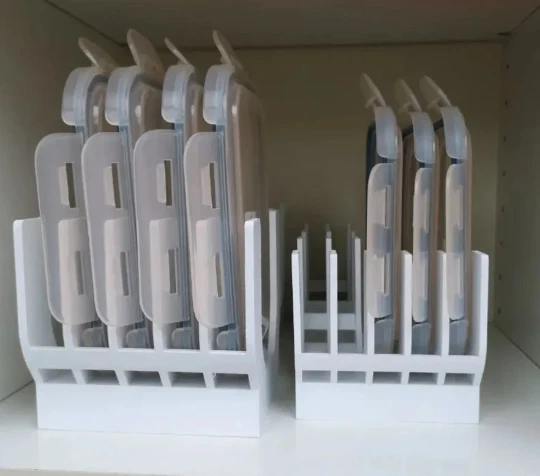 Soportes de tapa Tupperwear | Almacenamiento de gabinete | Estante de secado | Almacenamiento de tapa de contenedor Foto 3 de 4