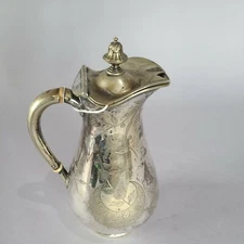 VICTORIAN ENGLISH SP MAPLE & CO LONDON ETCHED SILVER BROKEN BONE RESISTER HANDLE