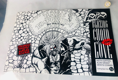 Poster Lobo Blazing Chain of Love DC Comics gefaltet Vintage ra