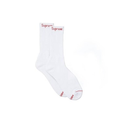 Supreme x Hanes Crew Socks White  1 Pair