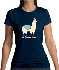 No Drama Llama - Womens T-Shirt - Cute Alpaca Funny Llamas Love