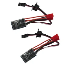 2pcs RC ESC 10A Brushed Motor Speed Controller 1/16-24 for Car Boat Tank W/Brake