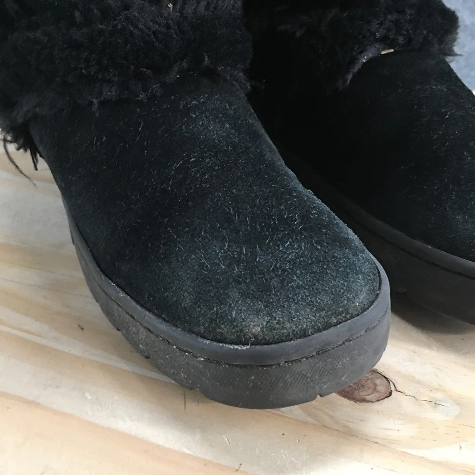 Botas Style & Co para mujer 6 M ingeniosas piel de oveja cuero negro tirar cómodas informales Foto 4 de 4