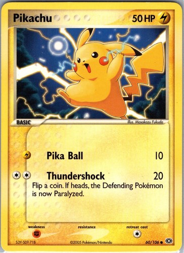 pikachu card hp 60 | eBay