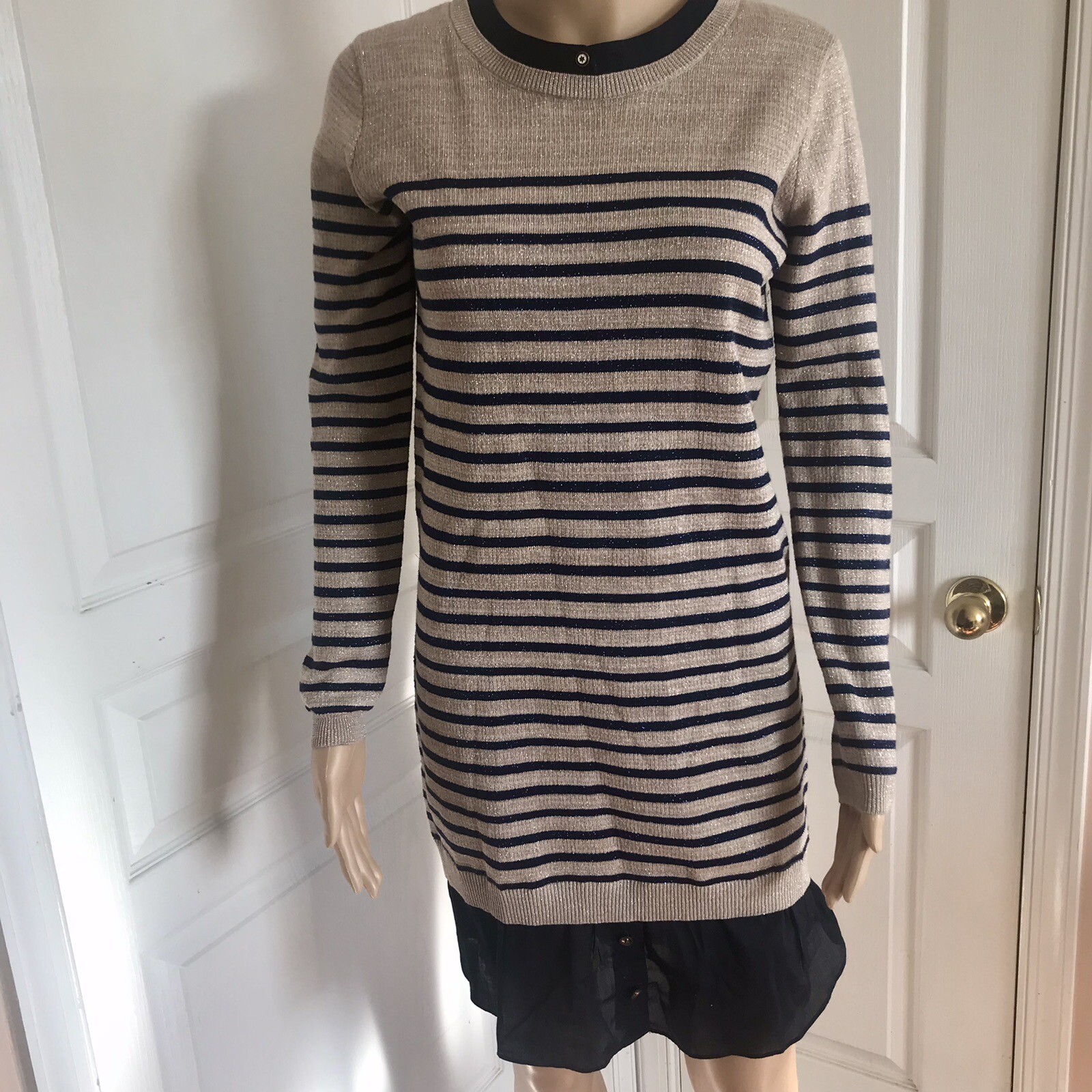 NWT Rare Scotch R’Belle Girls Stripe Shirt Sweater Dress Size 14 Retails $125 image 3