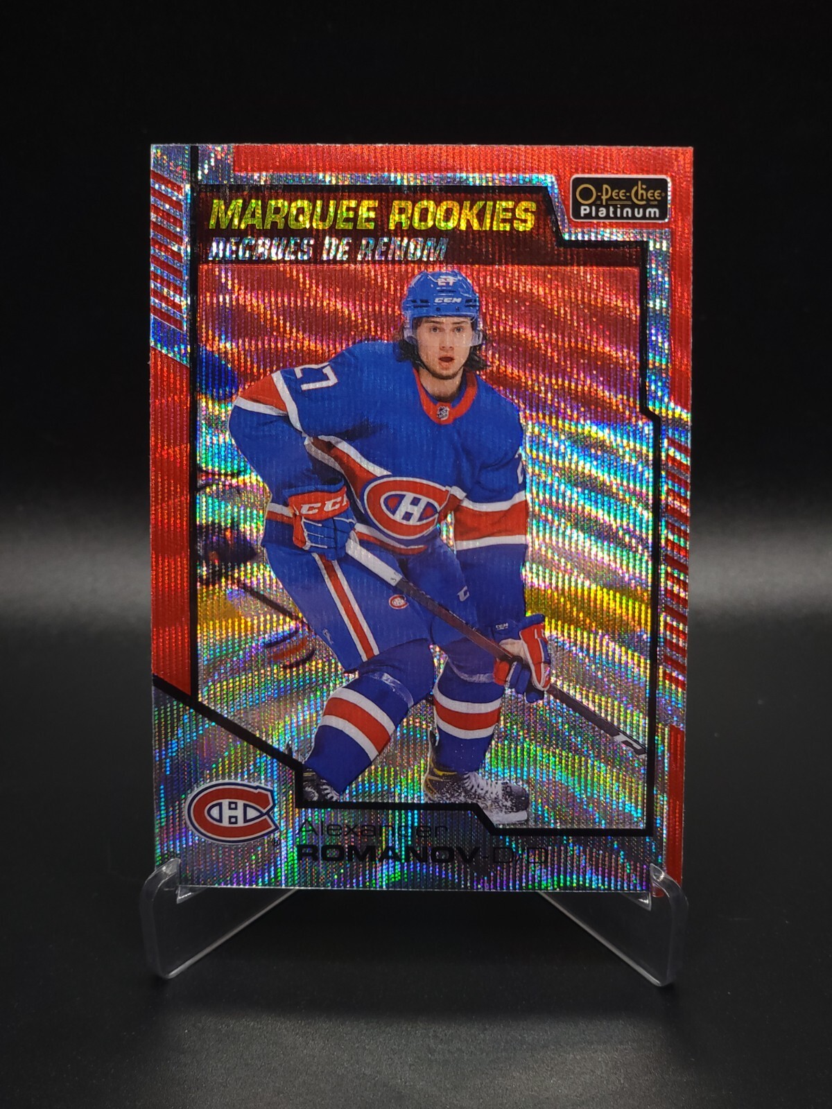 Alexander Romanov 2020-21 O-Pee-Chee Platinum Red Surge Marquee Rookies #198