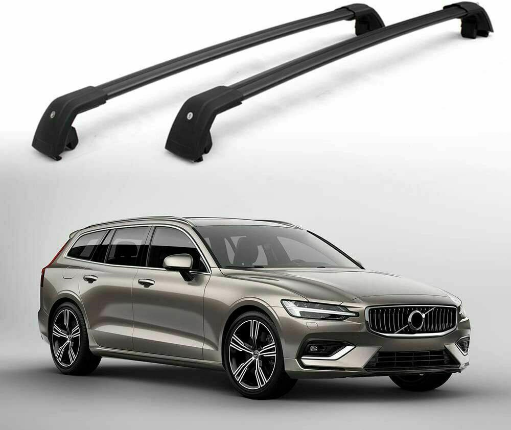 2Pcs Lockable Roof Rail Cross Bars for Volvo V60 2019-2020