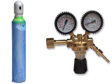 Bombola di gas 8 litri ARGON (82%) + CO2 (18%) inerte MIG saldatura + Riduttore