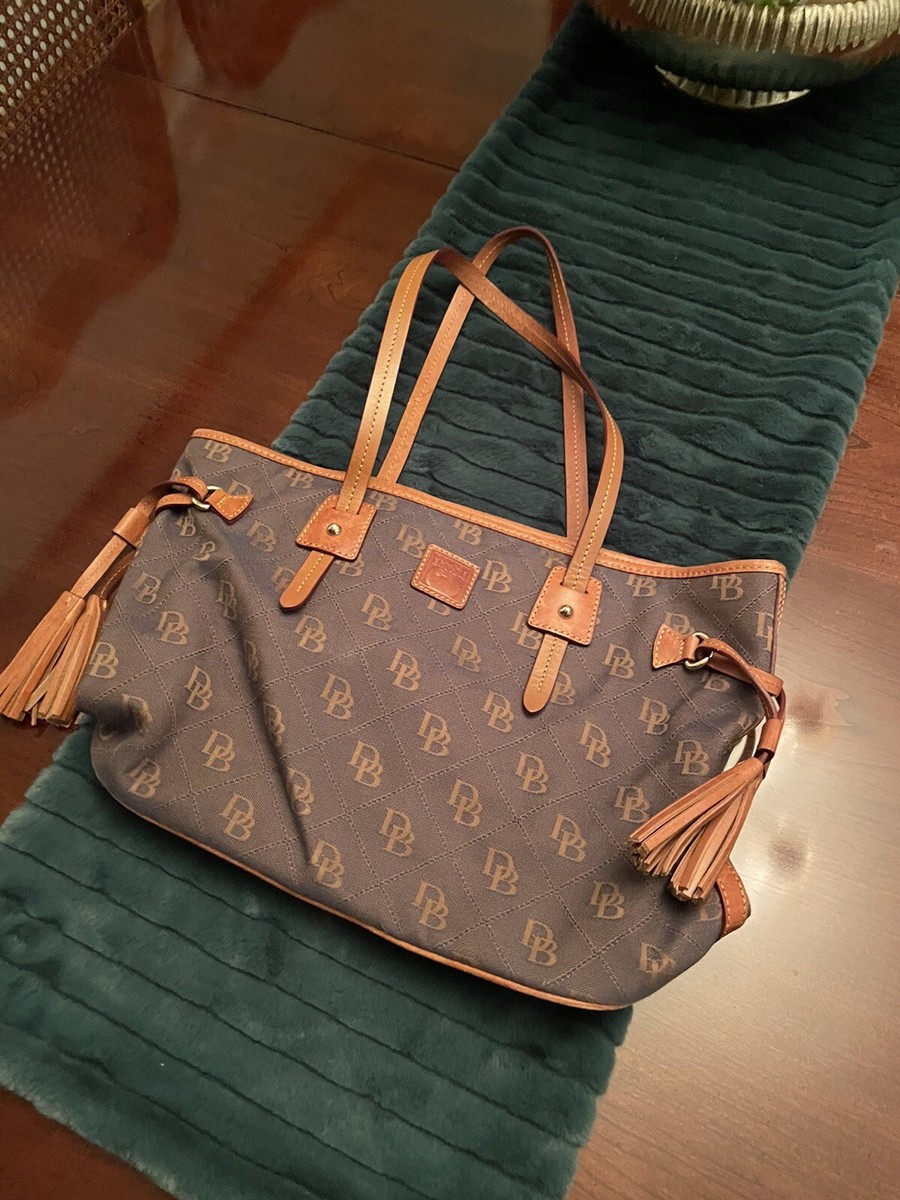 Dooney Bourke Women's Purse Tote Bag, Large Brown Gray Purple