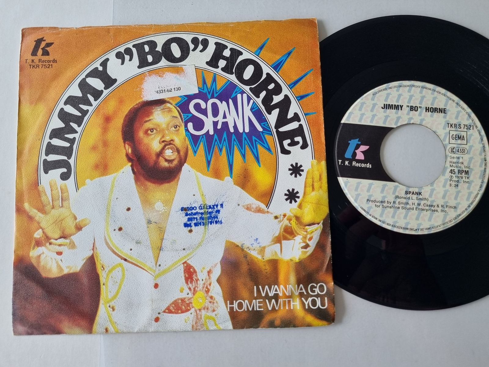 Jimmy Bo Horne - Spank 7'' Vinyl Germany