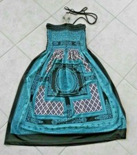 CHRISTINA LOVE JUNIOR EVENING PARTY DRESS W/ BEADED NECK STRAP; SIZE SMALL