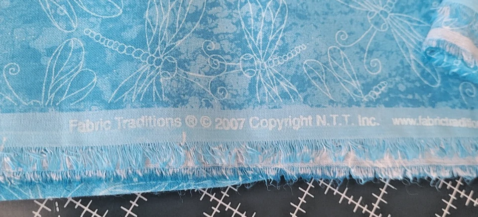 Dragonfly Blue Blender Cotton Fabric Traditions Tonal Tone-On-Tone 2 Yards - Image 4 of 4