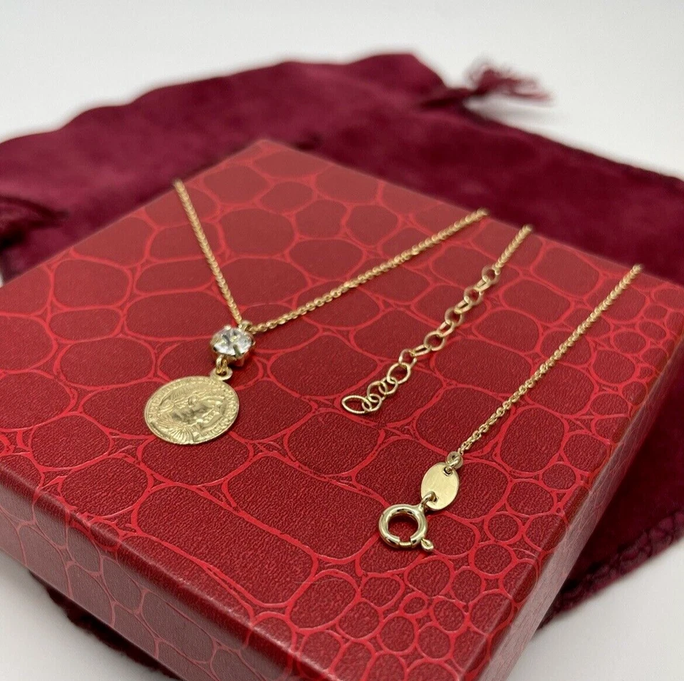 COLLANA DONNA TEMA FESTA DI LAUREA VOLTO ROMANO CORONA ALLORO ARGENTO 925 DORATO - Immagine 4 di 4