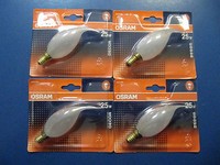 4 X Osram GlüHlampe Kerze WindstoßKerze Matt 25W E14 Kerzenlampe Windstoß Decor