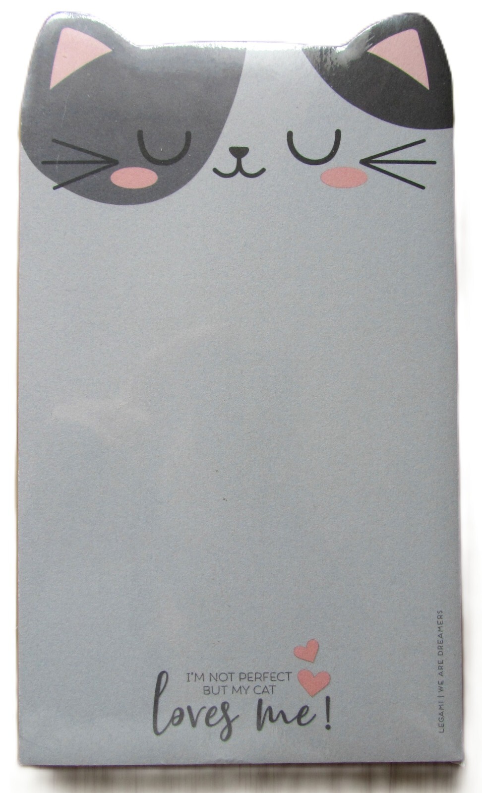 LEGAMI PAPER THOUGHTS 70 TEAR-OFF SHEET NOTEPAD WITH CAT FACE 190 X 110mm