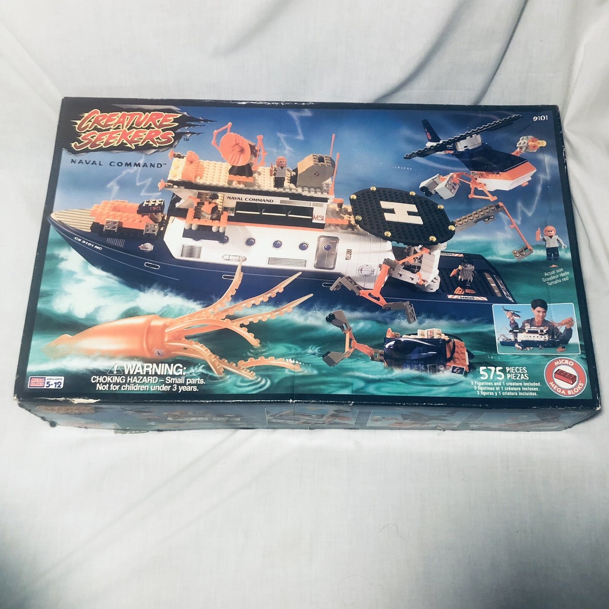 Vintage Mega Bloks Creature Seekers Naval Command Play Set 9101