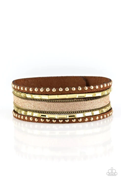 paparazzi brass brown wrap bracelet eBay
