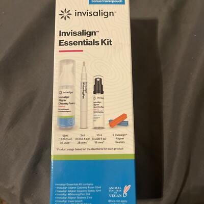 Invisalign Essentials Kit Cleaning Foam Spray Whitening Pen Aligner 02/2025^ NEW
