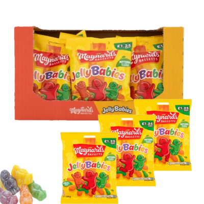 Maynards Bassetts Jelly Babies Sweets Bag 130g Perfect Kids Gift