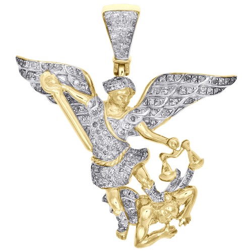 10K Yellow Gold Genuine Diamond Saint 
