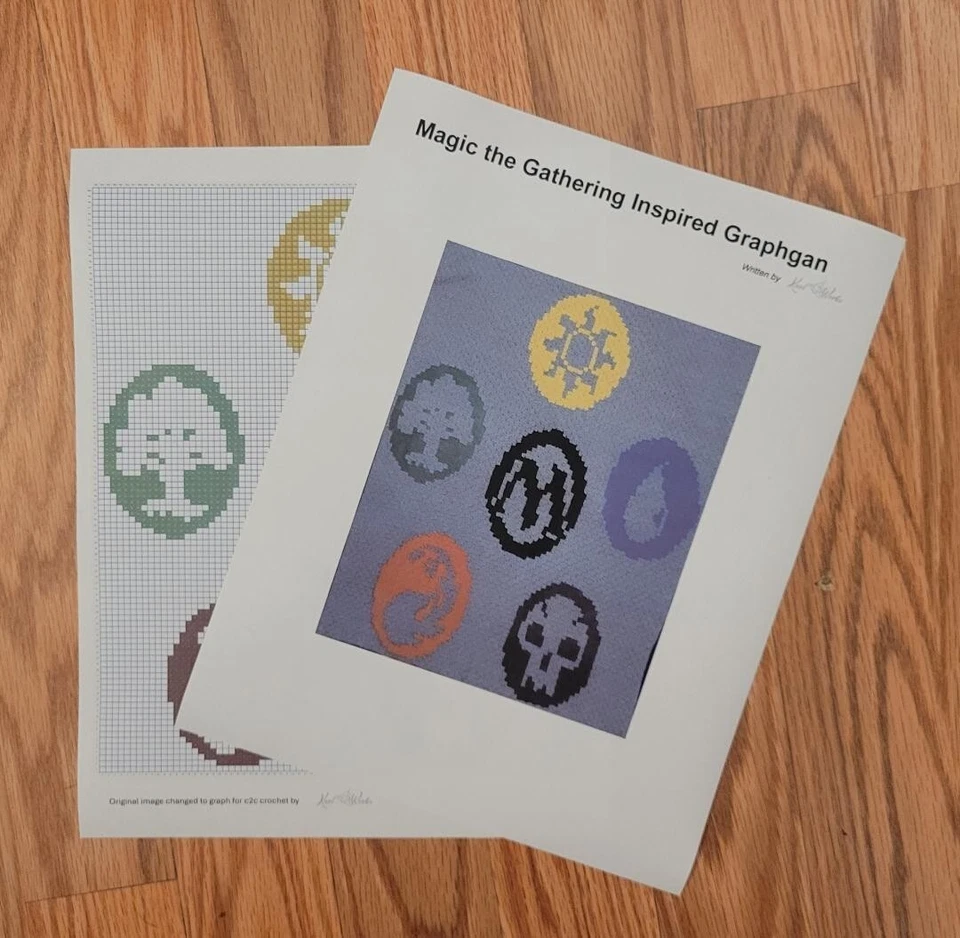 Magic the Gathering Inspired Graphgan Pattern (Graph only, no written info) - Image 2 of 3