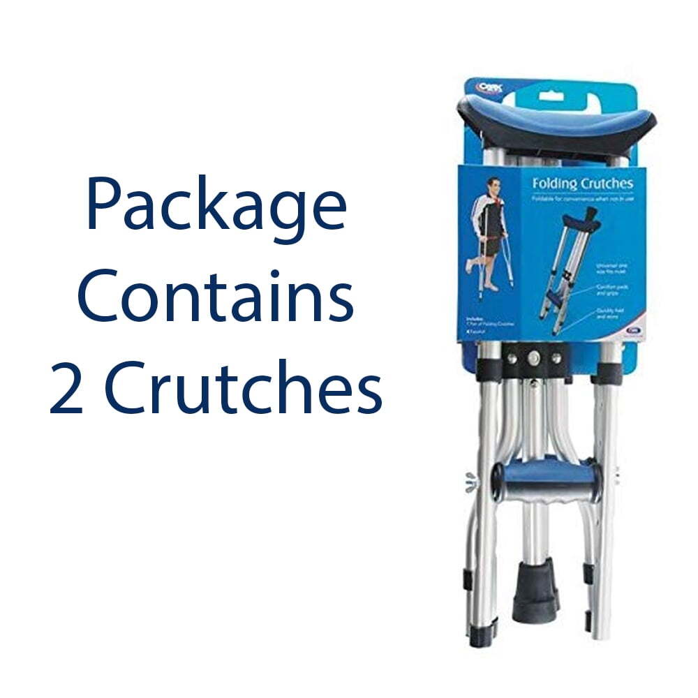 Carex Folding Crutches,Aluminum Underarm Crutches forYouth,Adult Tall