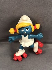 1980 Rare Vintage Smurfette Roller Skates Skating Schleich Peyo 20126 B