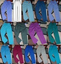 Crest Woman Elastic Waist Scrub Pant 2 Pocket Front Crease stitch Sz XS S