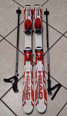 Head Super Shape Team Kids Skis - 107 cm Used Bindings & Poles Incl