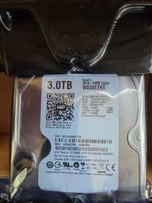 Western Digital Hard Drive WD SATA/64MB CACHE 3.0TB WD30EZRX BRAND NEW IN BOX!!