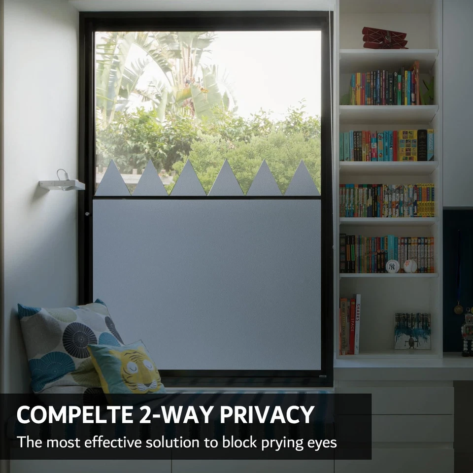 Película blanca de bloqueo de luz 100 % para ventana de apagón total, 17,3 x 78,7 pulgadas Foto 3 de 4