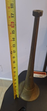Vintage Antique copper Horn Boat Single  17" tall, base 5 1/2" diameter.