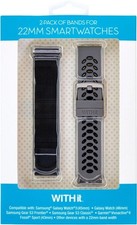 Universal Smartwatch Silicone and Mesh Sport Band 2-Pack for Samsung Galaxy Watc