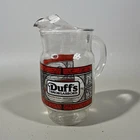 Vintage Duff's Famous Smorgasbord Tiffany Style Coca Cola Glass Pitcher