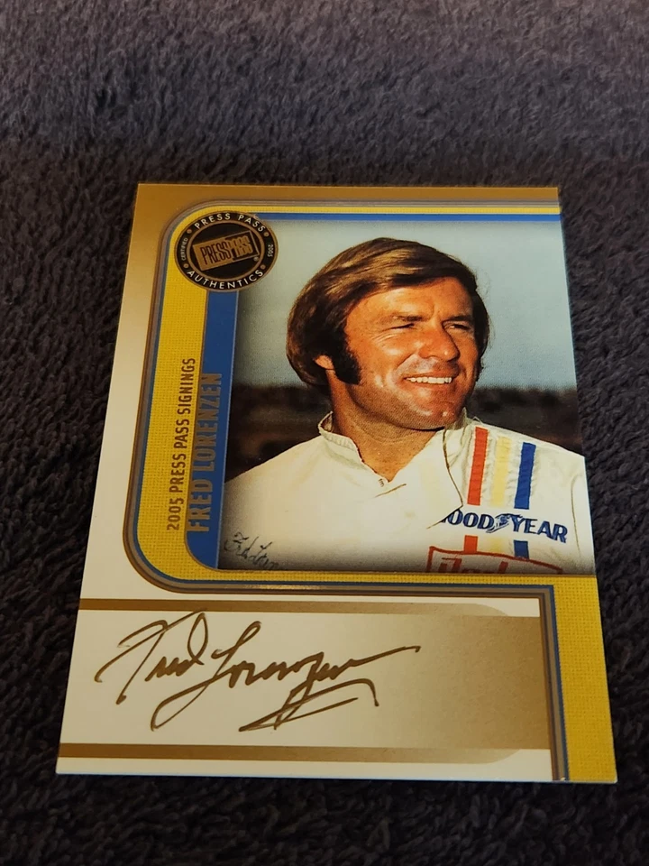 Fred Lorenzen signed autograph 2005 Press Pass GOLD Signings. 1/1 - Image 3 of 4