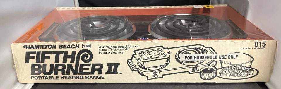 Винтажная портативная нагревательная плита Hamilton Beach Fifth Burner II модель 815 сделано в США - Изображение 2 из 4