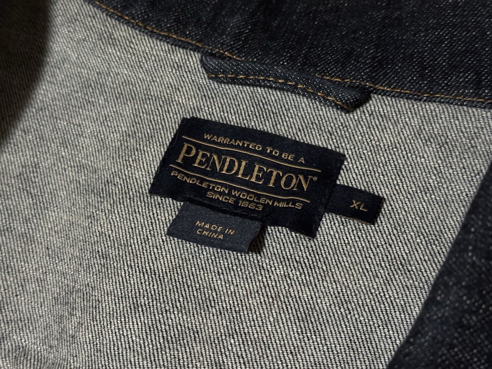 Men’s Pendleton Denim Wool Panel Jacket - image 4