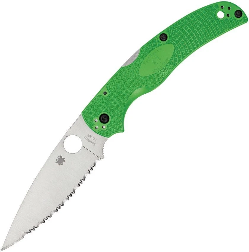 SC244SGR - Spyderco Native Chief Lockback Salt Green LC 200 N new knife