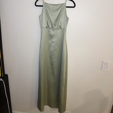 jim hjelm occasions Elegant Green Maxi Dress, Spaghetti Straps, Size 4
