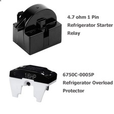 Compressor Relay  Freezer Overload Protector Set - Perfect for Mini Fridges