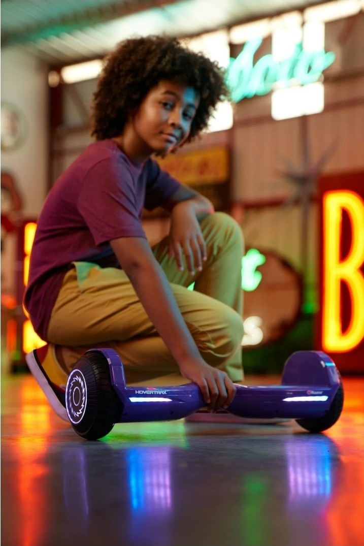 RAZOR BLACK LABEL HOVERTRAX BALANCING ELECTRIC SCOOTER w/ LED - PURPLE - NEW