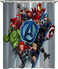 Jay Franco Marvel Avengers Assembled 70"W x 72"L (Pack of 1), Gray - 