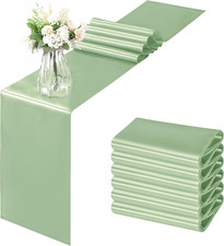 6 Pack Satin Runners 12 X 108 Inch Bright Silky Smooth Satin Table Runners for B