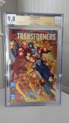 Transformers #4 Second Printing Error Edition Signed JonBoy Meyers Image CGC 9.8