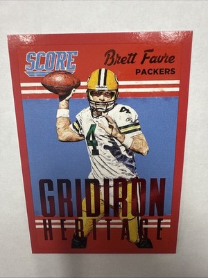  2015 Brett Favre Score Gridiron Heritage Red #7 Green Bay Packers HOF