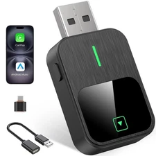 2-in-1 Wireless CarPlay & Android Auto Adapter with 1-Tap Switch & Reset, Wir...