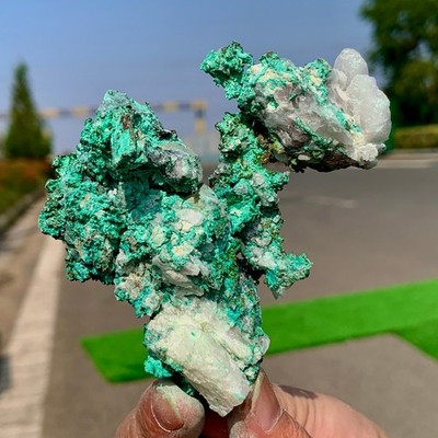 159g Natural copper mine with malachite Primitive mineral specimen Gemstone