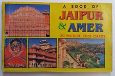 LOT OF 19 POSTCARD ALBUM INDIA VINTAGE JAIPUR & AMRE 1980s