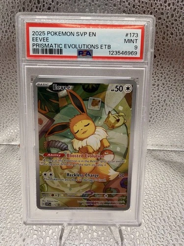 Eevee #173 SVP EN-SV BLACK STAR PROMO PRISMATIC EVOLUTIONS ETB PSA 9 MINT 2025